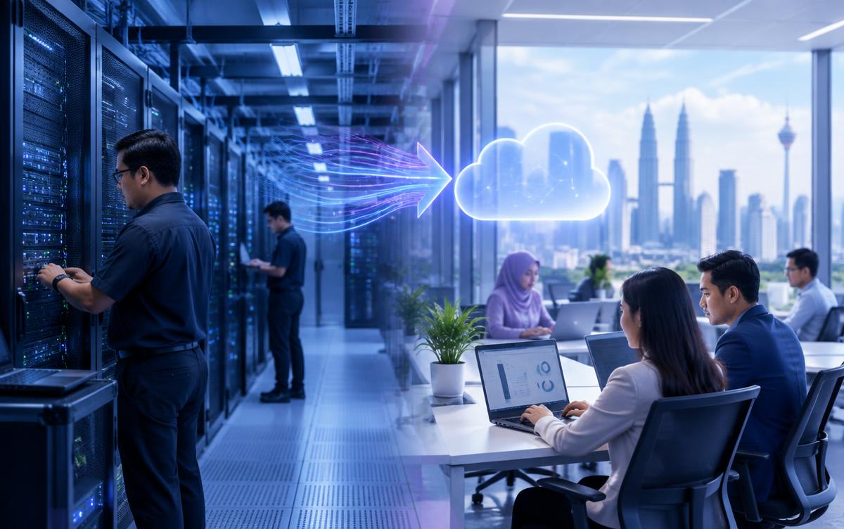 A Malaysian technology team planning a move from on-premise servers to cloud systems